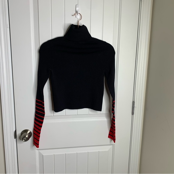 Gigi Hadid x Tommy‎ Hilfiger black turtleneck crop sweater size XS - Picture 3 of 6